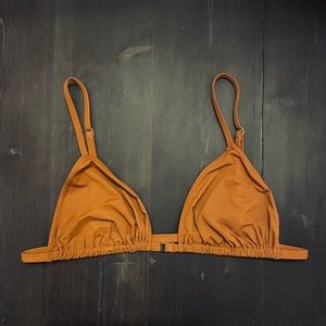 SKIMS JELLY SHEER TRIANGLE BRALETTE color COPPER